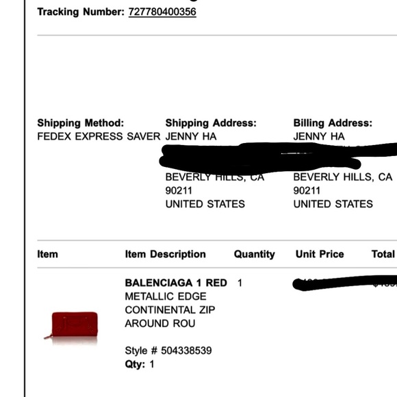 Metallic Edge zip-around leather wallet red - Picture 7 of 7